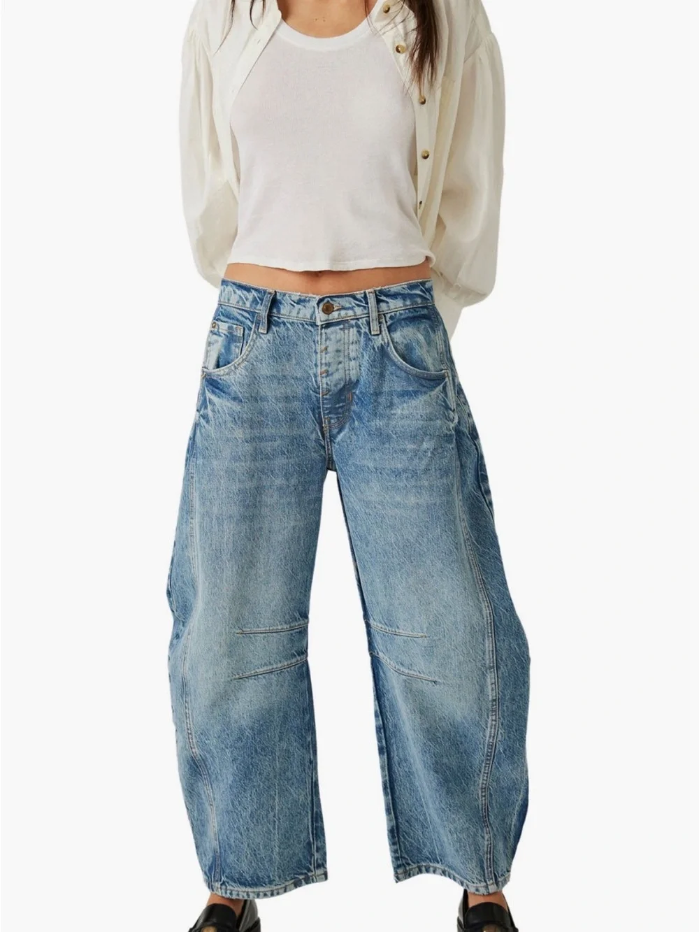 NWT… Free people barrel jeans - Picture 2 of 14